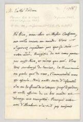 4 vues  - MS CB 0030 - Olivet, Pierre-Joseph Thoulier, abbé d\'. Lettre autographe à Voltaire.- [Paris, novembre-décembre 1766] (ouvre la visionneuse)