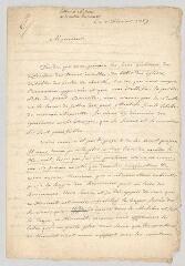 4 vues  - MS CB 0043 - Bigex, [Simon]. Lettre autographe signée à Voltaire.- [s.l.], 7 février 1769 (ouvre la visionneuse)